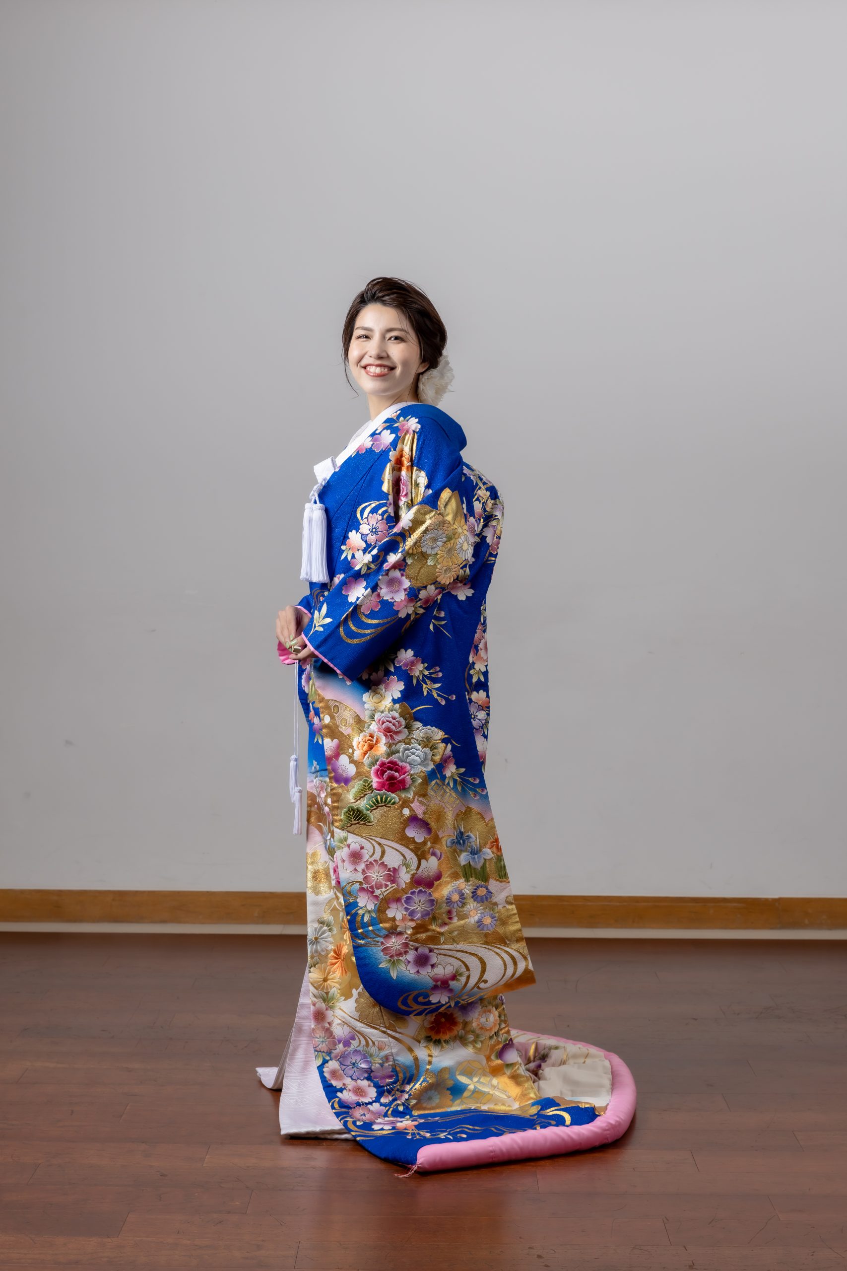 名古屋,フォトウェディング,和装,和装ウェディング,前撮り,青