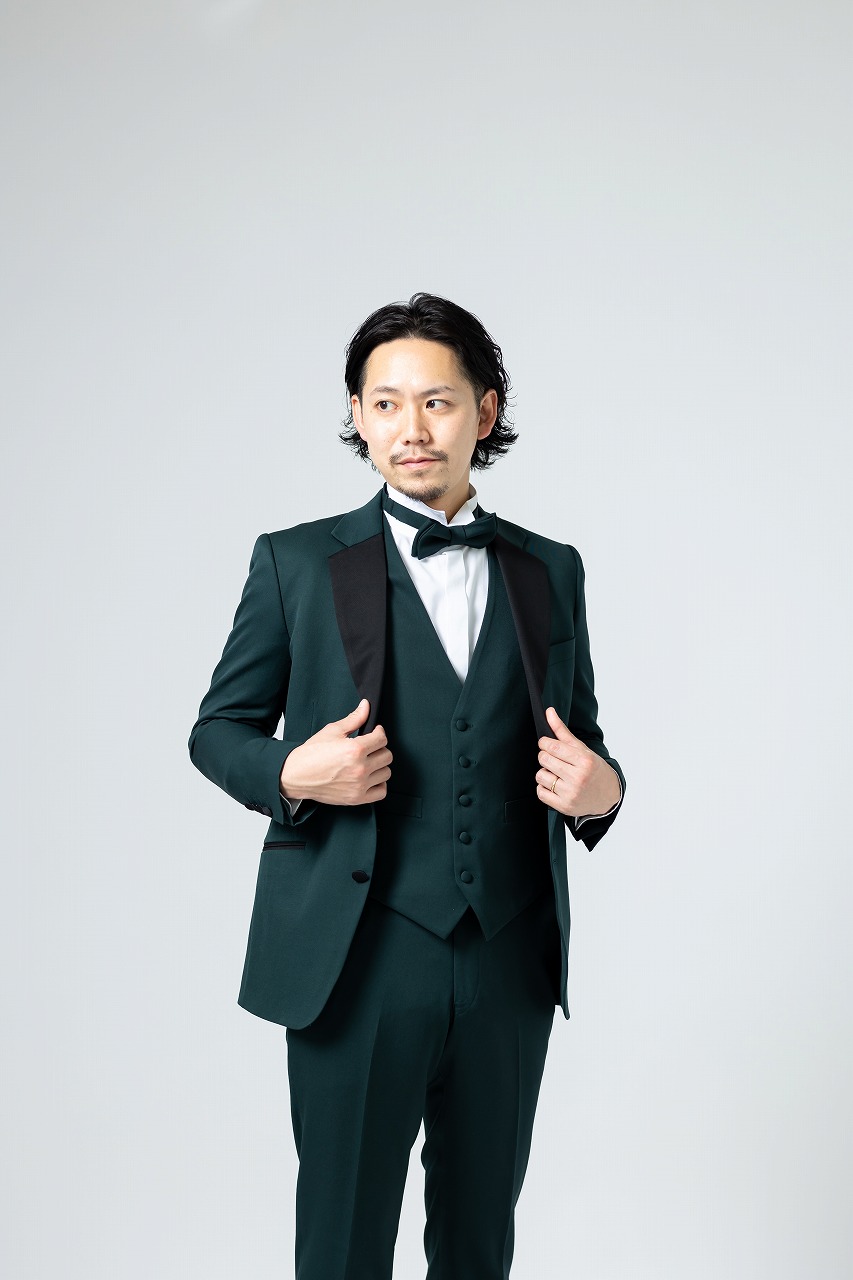 名古屋,フォトウェディング,男性,タキシード,ブラック